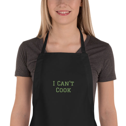 "Cant Cook" Embroidered Apron